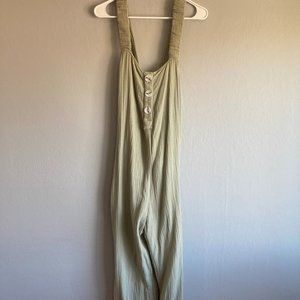 ZARA LONG COTTON JUMPSUIT